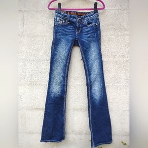 ROCK REVIVAL Women's Kai 860 boot jeans size 25 back button pockets